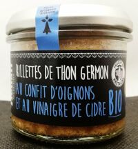 Rillettes de thon germon au confit d'oignons et vinaigre de cide bio 90gr 